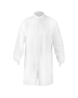 White lab coat with long sleeves