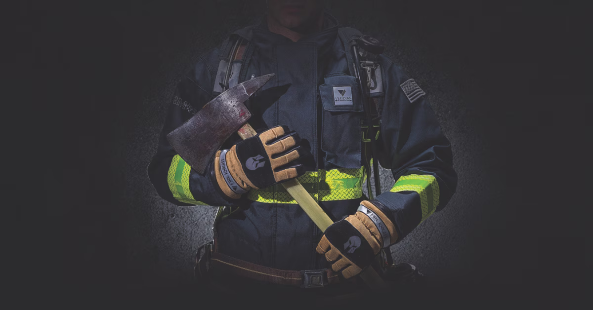 veridian gloves hero model holding axe